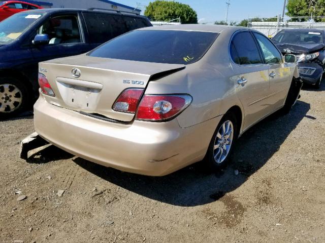 JTHBF30G930103801 - 2003 LEXUS ES 300 GOLD photo 4