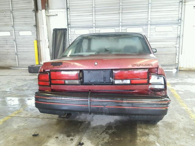 1G1JC14G9M7180352 - 1991 CHEVROLET CAVALIER V BURGUNDY photo 10