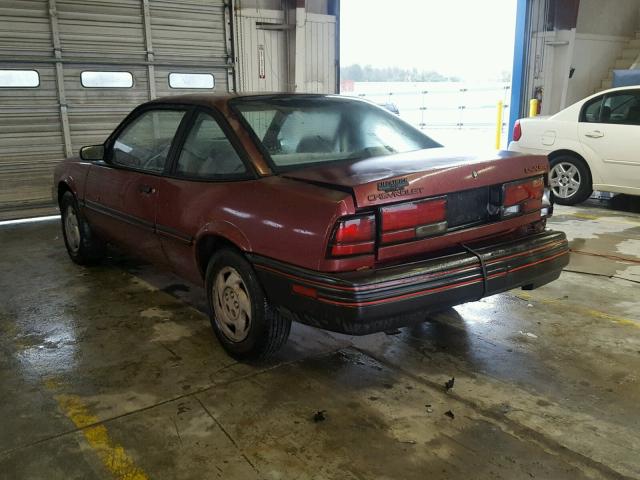 1G1JC14G9M7180352 - 1991 CHEVROLET CAVALIER V BURGUNDY photo 3