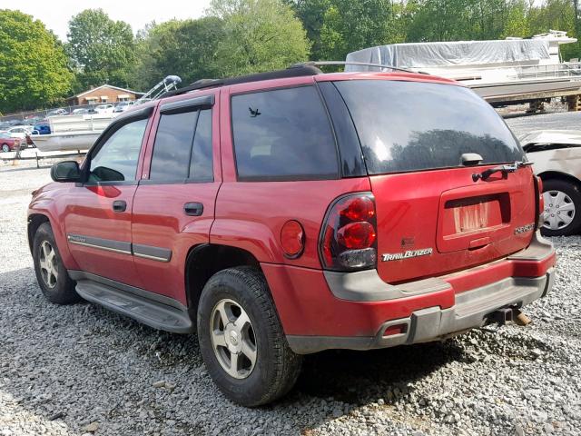 1GNDS13S522117103 - 2002 CHEVROLET TRAILBLAZE RED photo 3