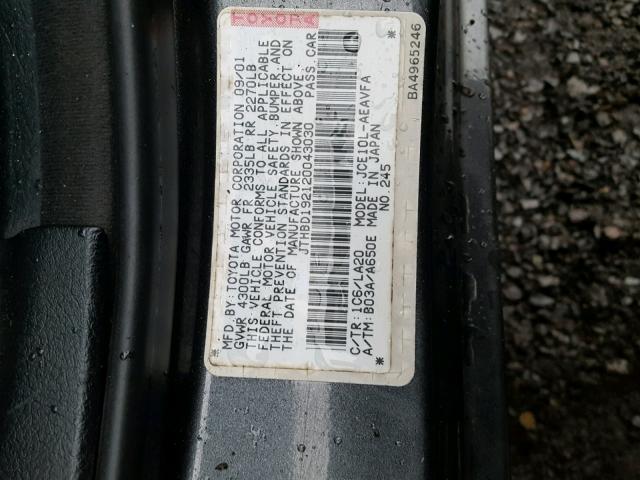 JTHBD192120043030 - 2002 LEXUS IS 300 GRAY photo 10