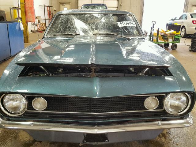 124377N237188 - 1967 CHEVROLET CAMARO BLUE photo 9