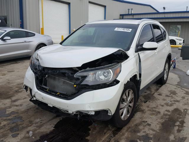 5J6RM3H74EL000629 - 2014 HONDA CR-V EXL WHITE photo 2