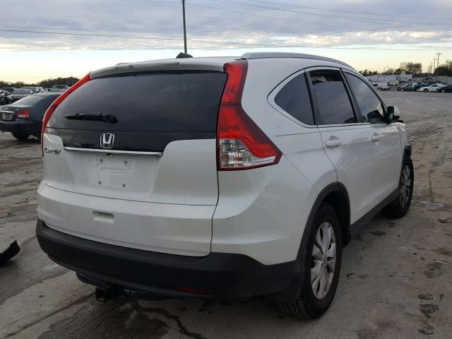 5J6RM3H74EL000629 - 2014 HONDA CR-V EXL WHITE photo 4