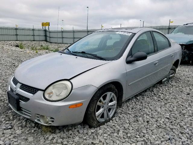 1B3ES56C85D107541 - 2005 DODGE NEON SXT SILVER photo 2