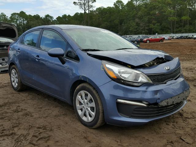 KNADM4A31G6611567 - 2016 KIA RIO LX BLUE photo 1