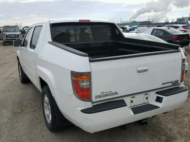 2HJYK16588H002135 - 2008 HONDA RIDGELINE WHITE photo 3