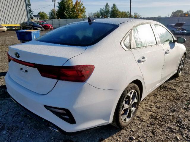 3KPF24AD7KE120238 - 2019 KIA FORTE FE WHITE photo 4