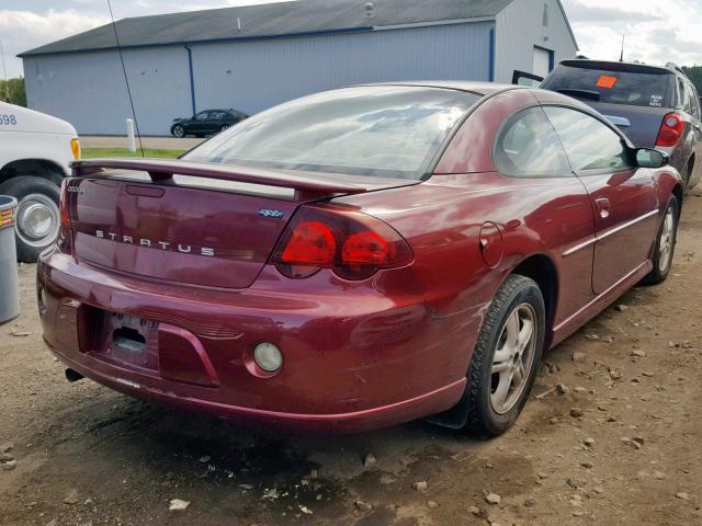 4B3AG42G64E151192 - 2004 DODGE STRATUS SX MAROON photo 4