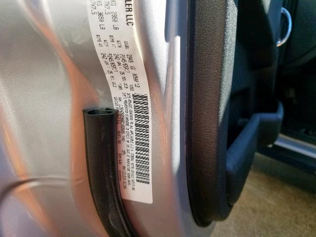 1J8HG58208C182609 - 2008 JEEP COMMANDER ვერცხლისფერი ფოტო 10