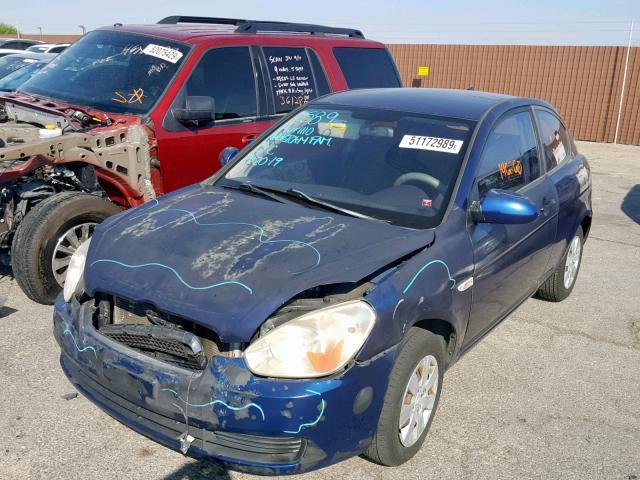 KMHCM36C08U069999 - 2008 HYUNDAI ACCENT GS BLUE photo 2