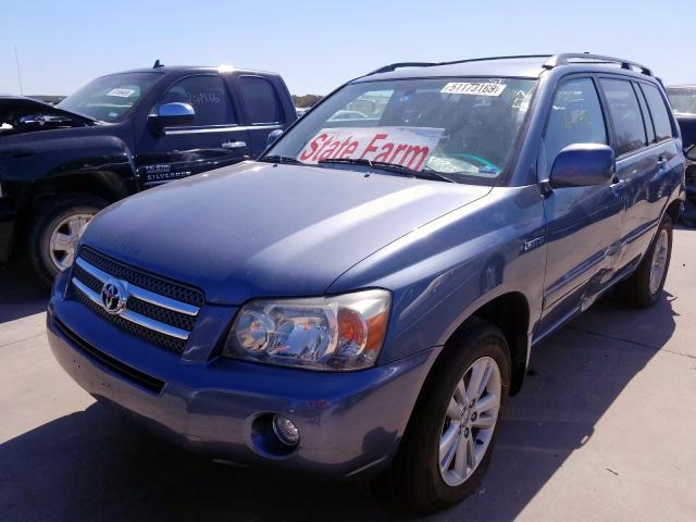 JTEDW21A060004962 - 2006 TOYOTA HIGHLANDER BLUE photo 2