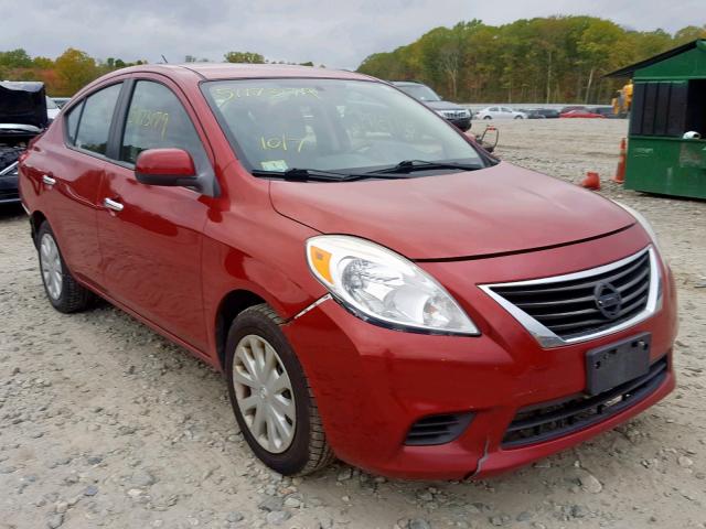 3N1CN7AP2CL815295 - 2012 NISSAN VERSA S RED photo 1