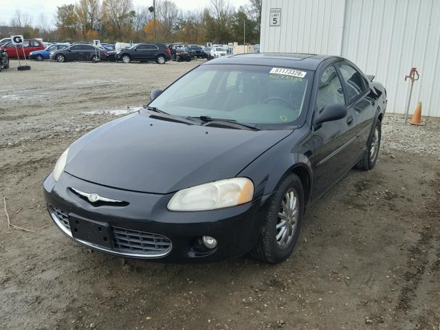 1C3EL56R33N524058 - 2003 CHRYSLER SEBRING LX BLACK photo 2