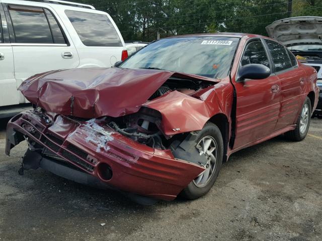 1G2NF52E52C257171 - 2002 PONTIAC GRAND AM S MAROON photo 2