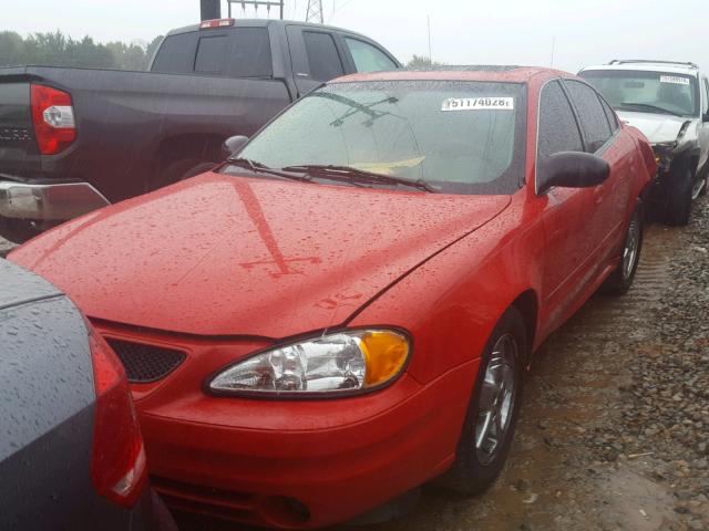 1G2NF52F43C224530 - 2003 PONTIAC GRAND AM S RED photo 2