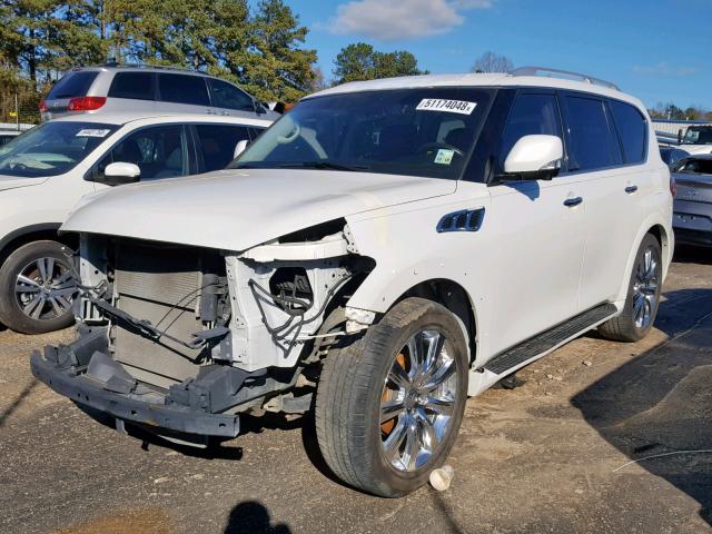 JN8AZ2ND9C9715381 - 2012 INFINITI QX56 WHITE photo 2