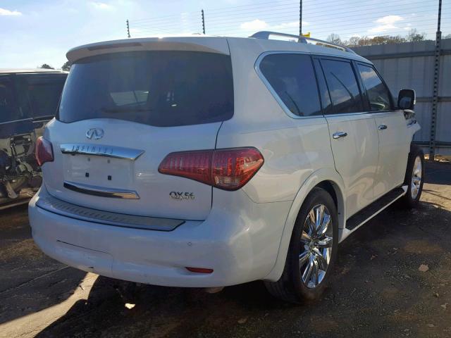 JN8AZ2ND9C9715381 - 2012 INFINITI QX56 WHITE photo 4