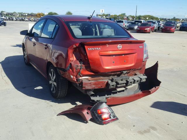 3N1AB6AP1BL721319 - 2011 NISSAN SENTRA 2.0 RED photo 3