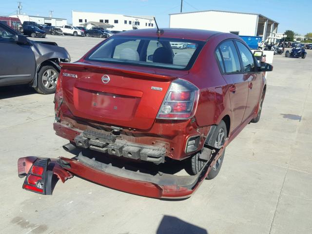 3N1AB6AP1BL721319 - 2011 NISSAN SENTRA 2.0 RED photo 4