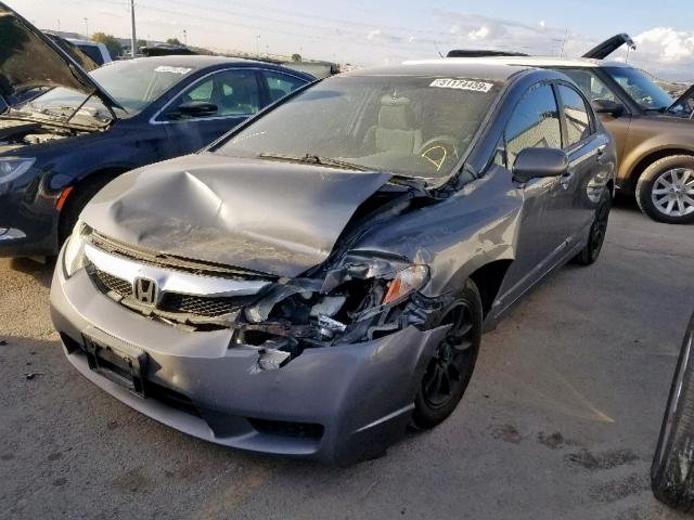 19XFA1F50AE055296 - 2010 HONDA CIVIC LX GRAY photo 2