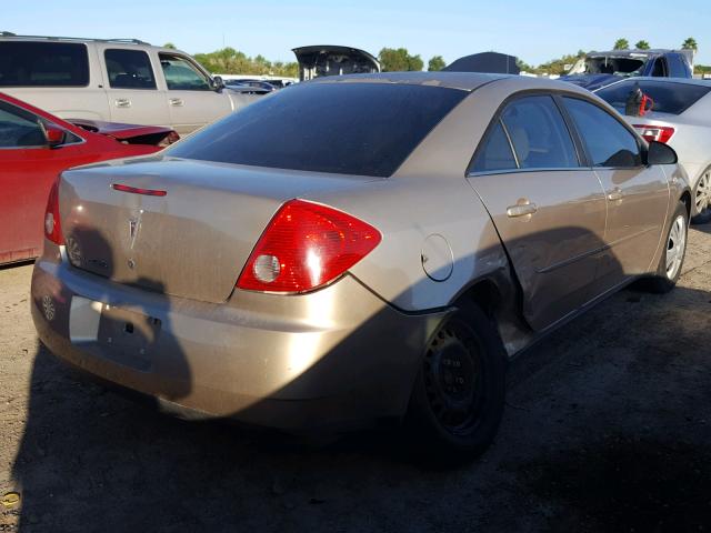 1G2ZF58BX74216597 - 2007 PONTIAC G6 VALUE L GOLD photo 4