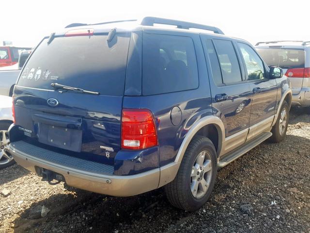 1FMDU64W65ZA62704 - 2005 FORD EXPLORER E BLUE photo 4