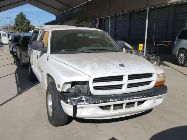 1B7GL22X5YS652916 - 2000 DODGE DAKOTA WHITE photo 1