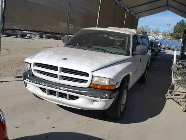 1B7GL22X5YS652916 - 2000 DODGE DAKOTA WHITE photo 2