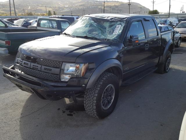 1FTFW1R67BFB70524 - 2011 FORD F150 SVT R BLACK photo 2