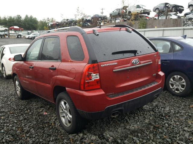 KNDJF723X97635203 - 2009 KIA SPORTAGE L RED photo 3