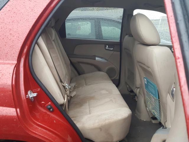 KNDJF723X97635203 - 2009 KIA SPORTAGE L RED photo 6