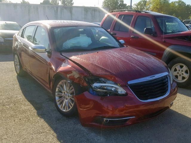 1C3BC2FG5BN570814 - 2011 CHRYSLER 200 LIMITE RED photo 1