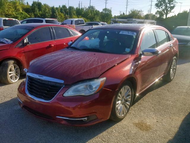 1C3BC2FG5BN570814 - 2011 CHRYSLER 200 LIMITE RED photo 2