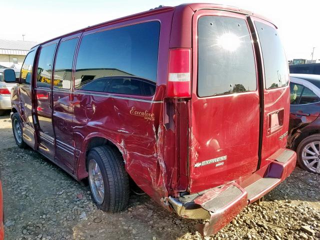 1GBFH15T561198433 - 2006 CHEVROLET EXPRESS G1 MAROON photo 3