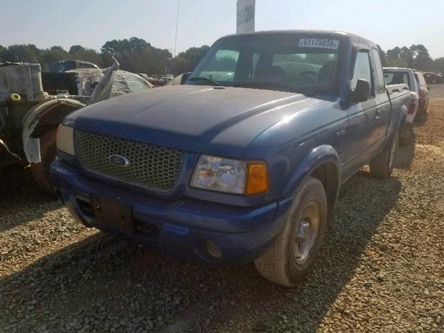 1FTYR14U71PA68753 - 2001 FORD RANGER SUP BLUE photo 2