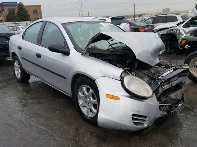 1B3ES26C54D506923 - 2004 DODGE NEON BASE SILVER photo 1