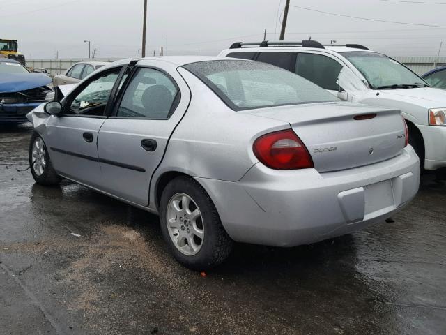 1B3ES26C54D506923 - 2004 DODGE NEON BASE SILVER photo 3