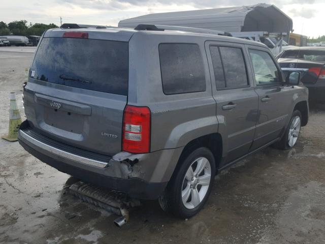 1C4NJPCB8CD673186 - 2012 JEEP PATRIOT LI GRAY photo 4