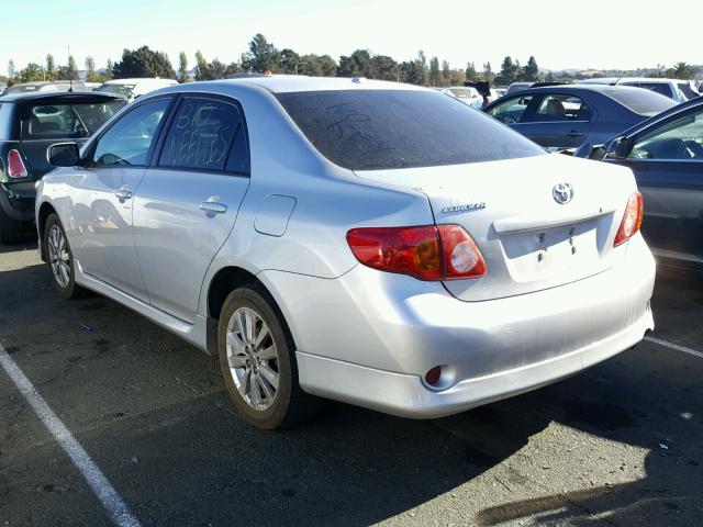 2T1BU4EE8AC377563 - 2010 TOYOTA COROLLA BA SILVER photo 3