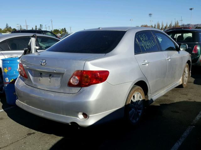 2T1BU4EE8AC377563 - 2010 TOYOTA COROLLA BA SILVER photo 4