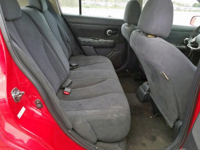 3N1BC13E57L452863 - 2007 NISSAN VERSA S RED photo 6