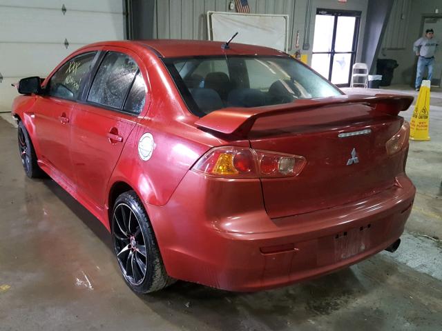 JA3AU86W19U034035 - 2009 MITSUBISHI LANCER GTS RED photo 3