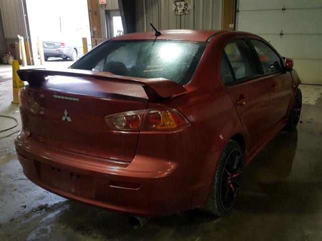 JA3AU86W19U034035 - 2009 MITSUBISHI LANCER GTS RED photo 4