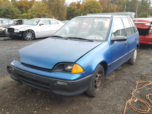 2C1MR6469N6716481 - 1992 GEO METRO BASE BLUE photo 2