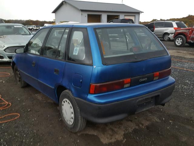 2C1MR6469N6716481 - 1992 GEO METRO BASE BLUE photo 3