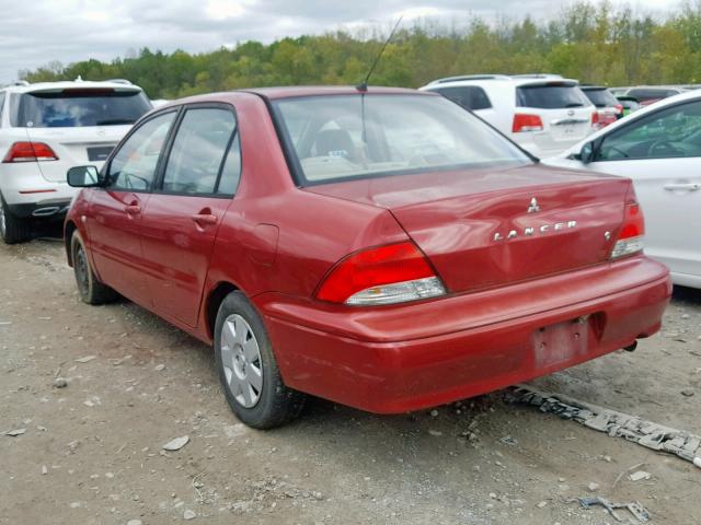 JA3AJ26E22U077009 - 2002 MITSUBISHI LANCER ES RED photo 3