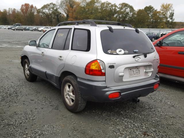 KM8SC13D22U246351 - 2002 HYUNDAI SANTA FE G SILVER photo 3