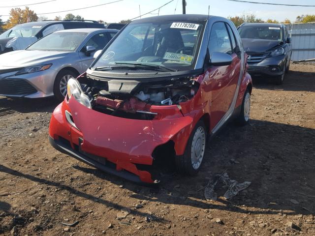 WMEEJ31X99K240621 - 2009 SMART FORTWO PUR RED photo 2