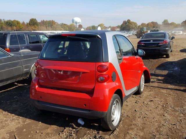 WMEEJ31X99K240621 - 2009 SMART FORTWO PUR RED photo 4